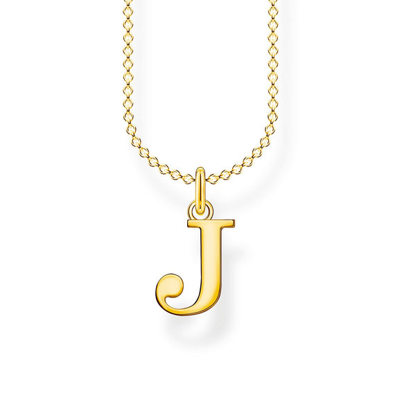 Thomas Sabo Necklace Letter J Gold | The Jewellery Boutique