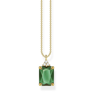 Thomas Sabo Necklace Green Stone Gold | The Jewellery Boutique