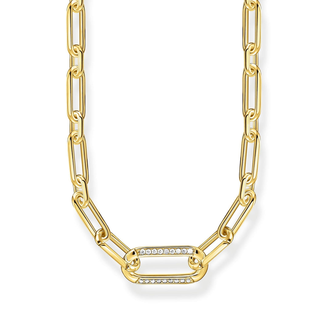 THOMAS SABO Golden Link Necklace with Anchor Element and Zirconia TKE2110Y