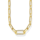 THOMAS SABO Golden Link Necklace with Anchor Element and Zirconia TKE2110Y