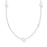 Thomas Sabo Charming Necklace Pearls and White Stones Silver TKE2125