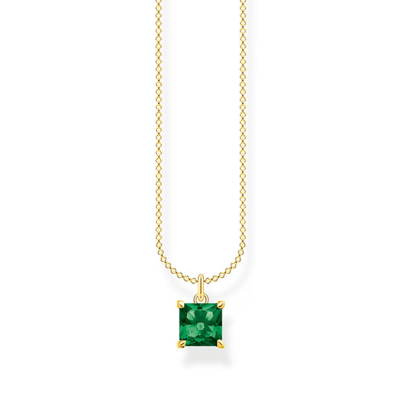 Thomas Sabo Necklace with green stone gold TKE2156Y