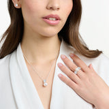 Thomas Sabo Necklace pearl with white stone silver TKE2163