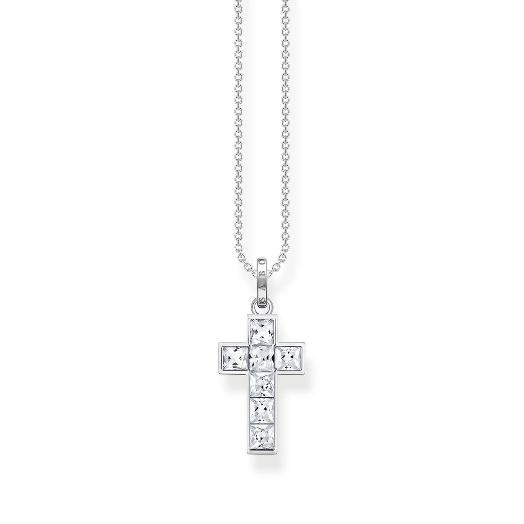 THOMAS SABO Heritage Cross White Stones Necklace TKE2166