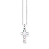 Thomas Sabo Necklace cross colourful stones silver TKE2166MC