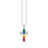 Thomas Sabo Necklace cross colourful stones silver TKE2166MC