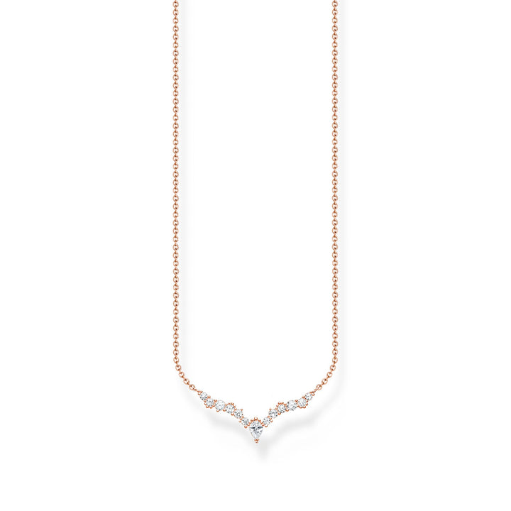 Thomas Sabo Necklace ice crystals rose gold TKE2172R