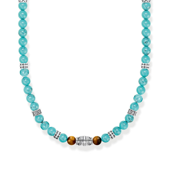 THOMAS SABO Rebel Turquoise Bead Necklace TKE2180TU