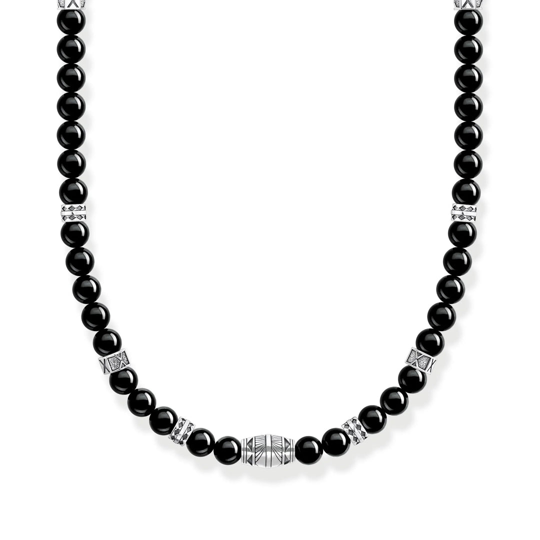 THOMAS SABO Tiger's Eye Black Bead Necklace TKE2180