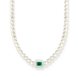 THOMAS SABO Choker Pearls With Green Stone TKE2183