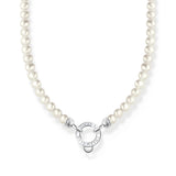 THOMAS SABO Silver Pearl Charm Necklace TKE2187WH