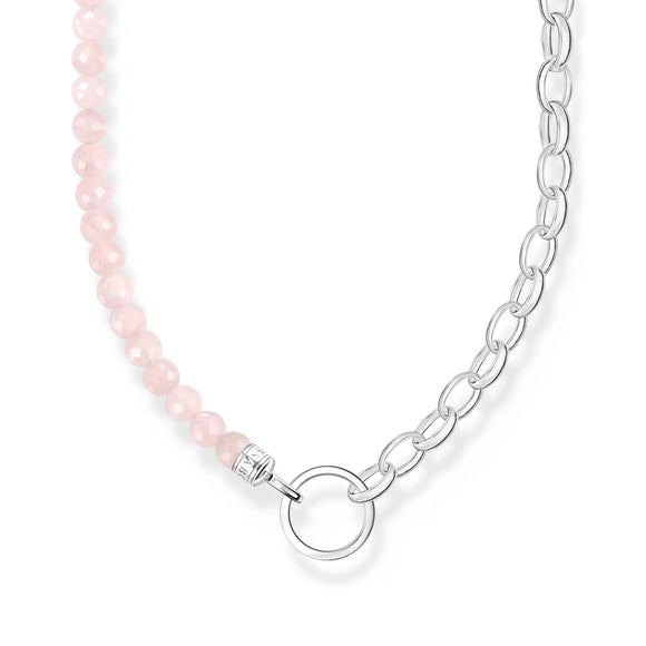 THOMAS SABO Chain Rose Quartz Bead Necklace TKE2188RQ