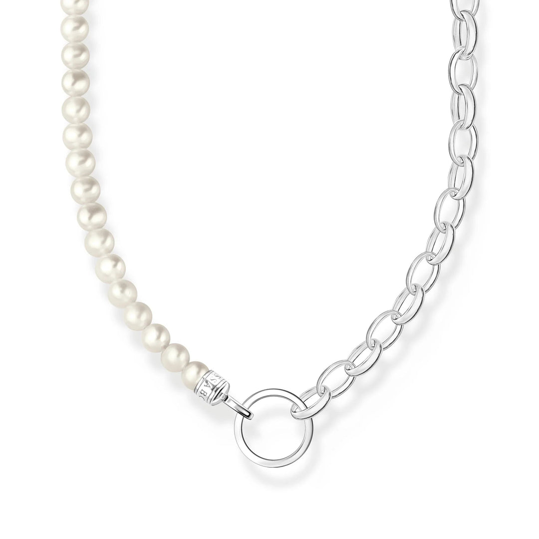 THOMAS SABO Link Chain Freshwater Pearl Necklace TKE2188WH