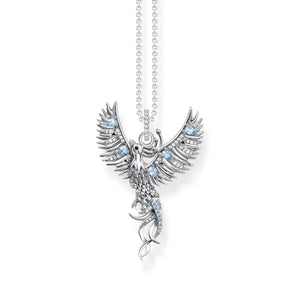 THOMAS SABO Silver Necklace with Phoenix Pendant and Colourful Stones TKE2191