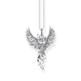 THOMAS SABO Silver Necklace with Phoenix Pendant and Colourful Stones TKE2191