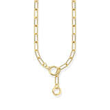 THOMAS SABO Golden Link Necklace with Ring Clasps and Zirconia TKE2192Y