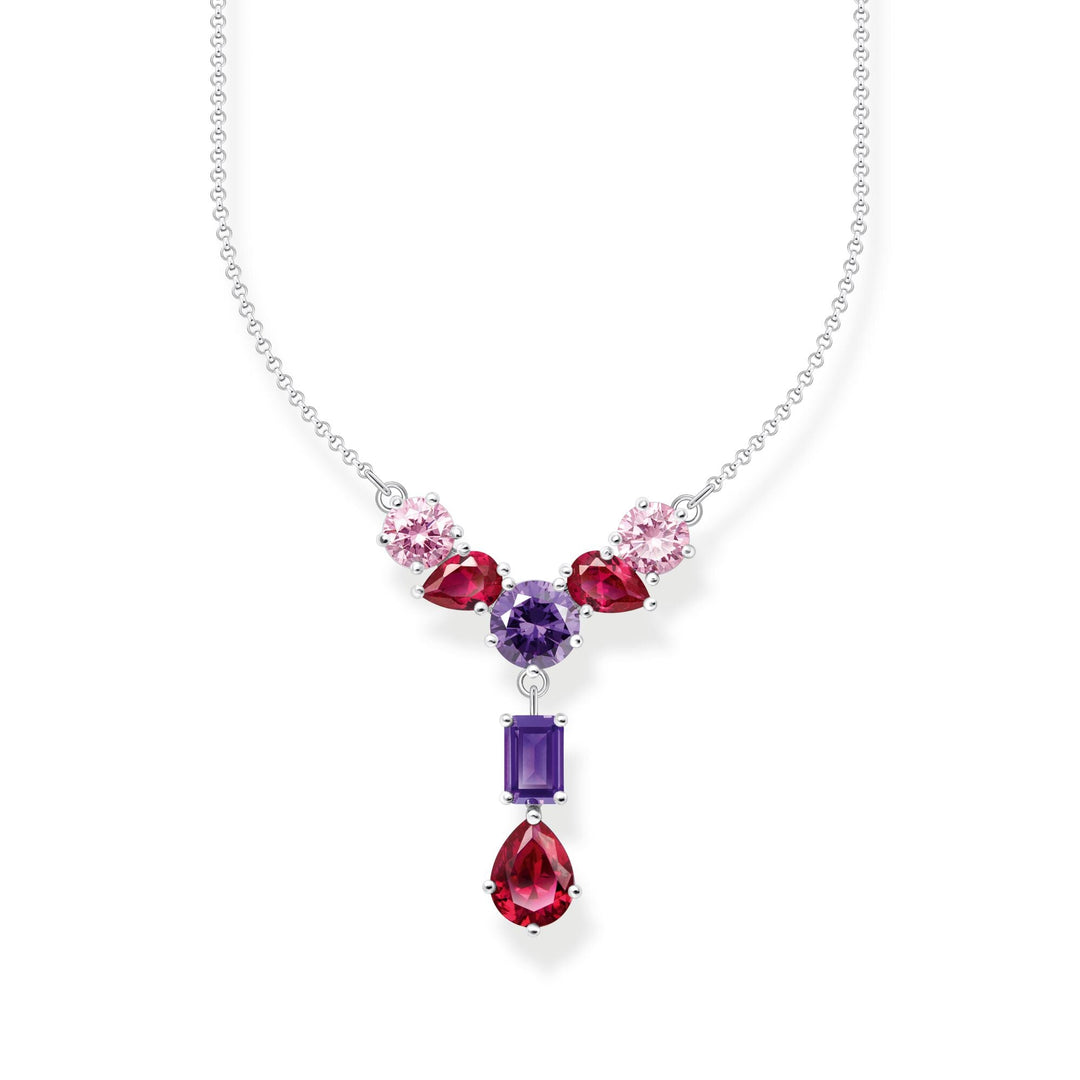 THOMAS SABO Heritage Glam Necklace in Y-Shape with Colourful Stones TKE2195AM