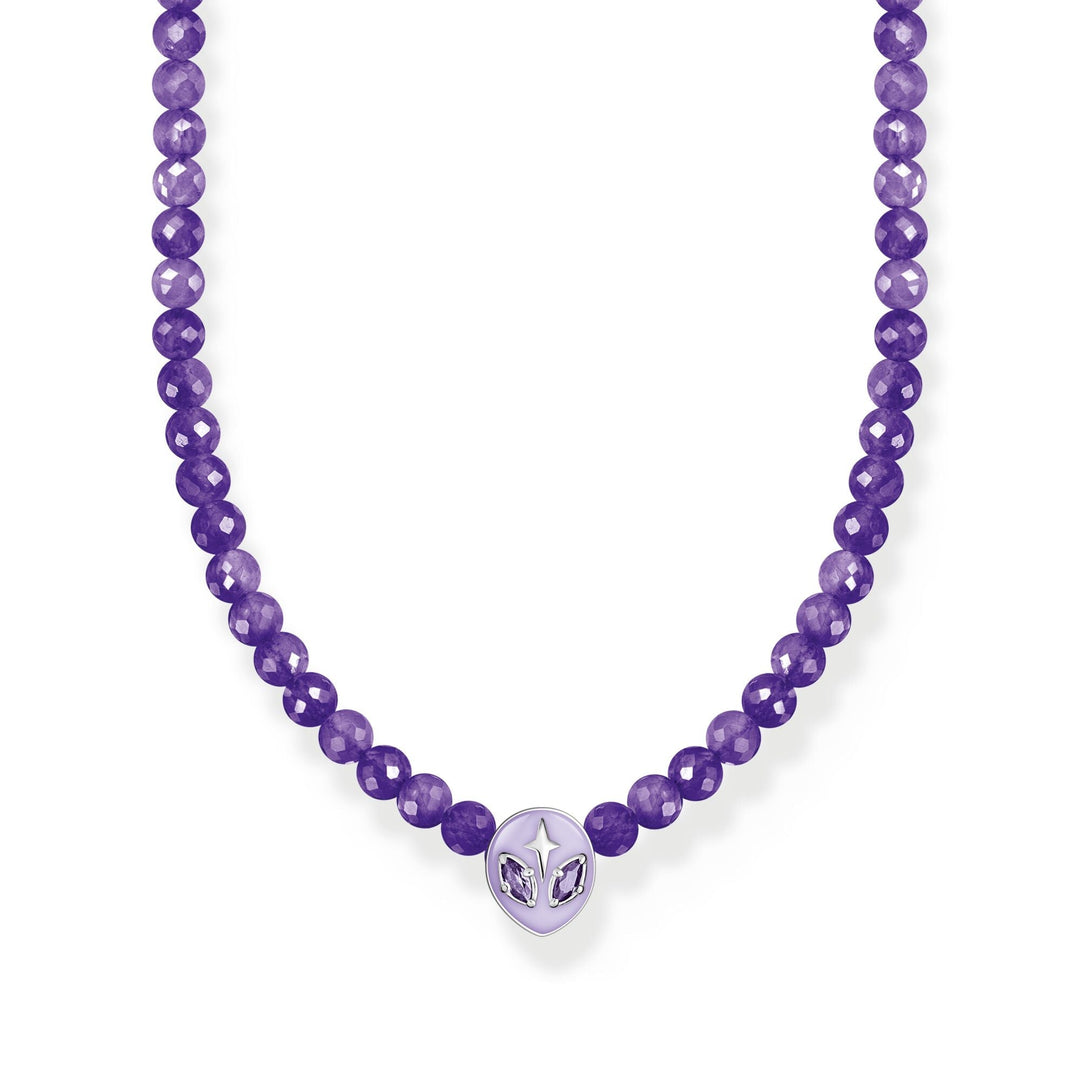 THOMAS SABO Alien Necklace with Imitation Amethyst Beads TKE2199