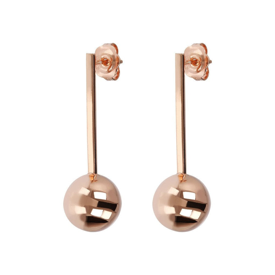 Bronzallure Long Earrings Ball Golden Ros&egrave;