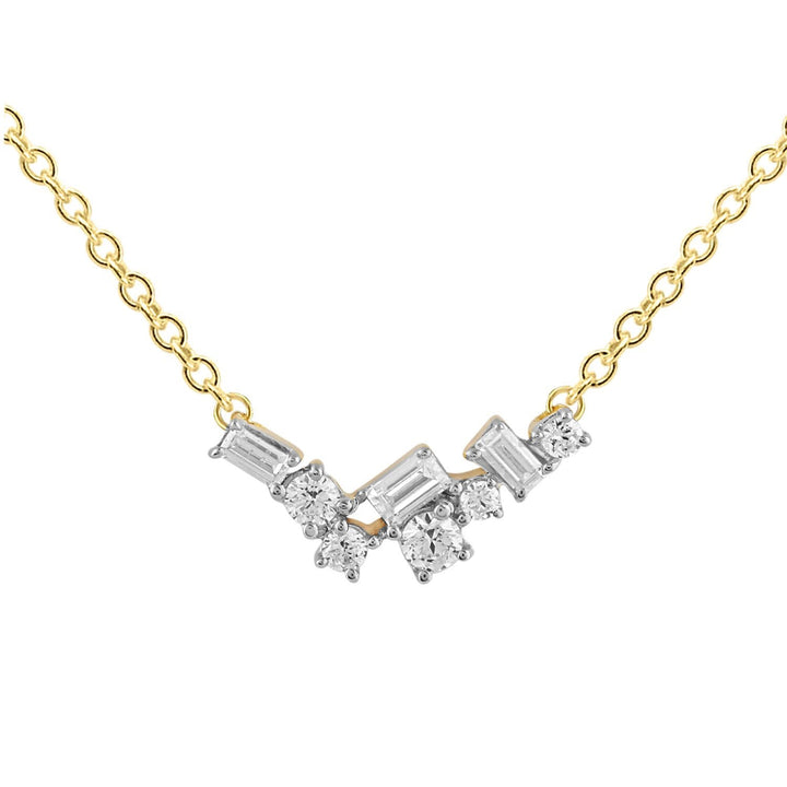 Necklace with 0.15ct Diamonds in 9K Yellow Gold