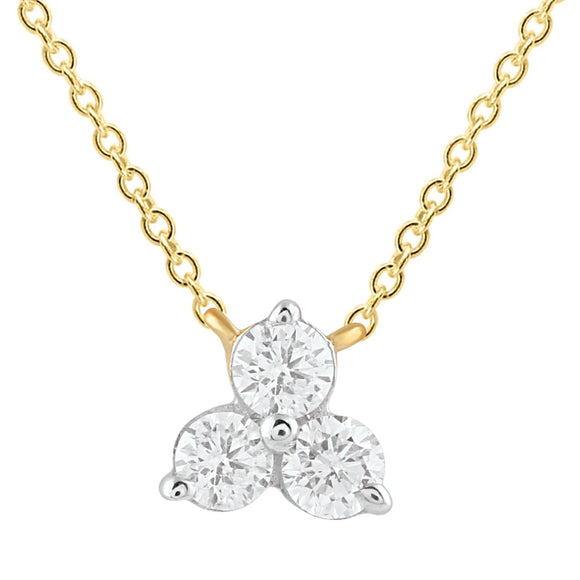 Necklace with 0.15ct Diamonds in 9K Yellow Gold