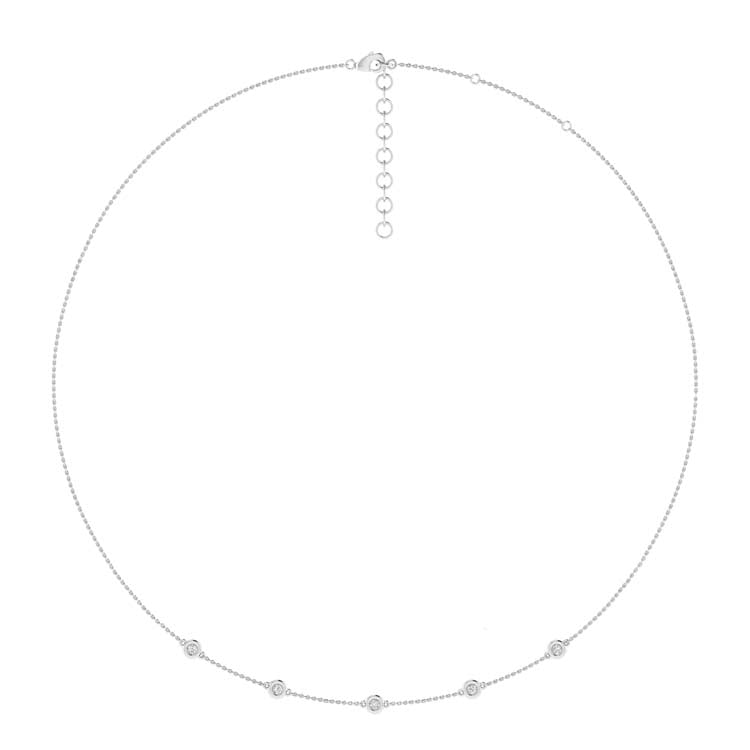 Diamond Necklace with 0.25ct Diamonds in 9K White Gold