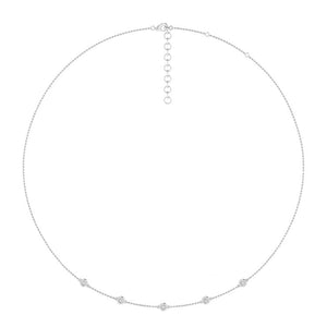 Diamond Necklace with 0.25ct Diamonds in 9K White Gold