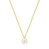 Ania Haie Optic White Enamel Disc Gold Necklace