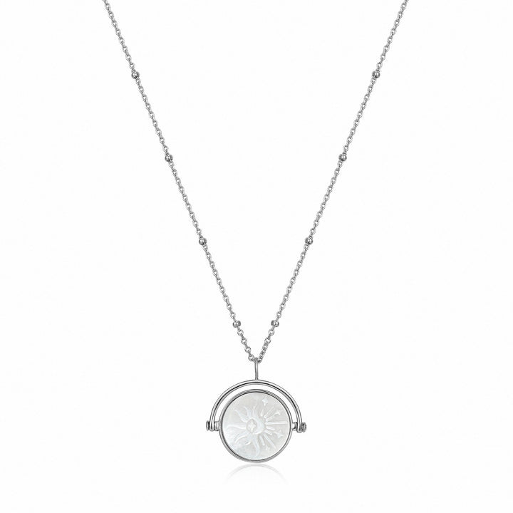 Sunbeam Emblem Silver Necklace