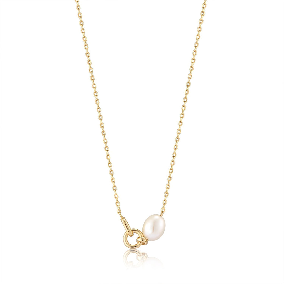 Ania Haie Gold Pearl Link Chain Necklace N043-02G