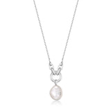 Ania Haie Silver Pearl Sparkle Pendant Necklace N043-03H