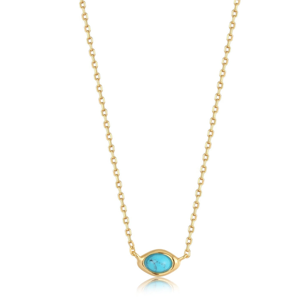 Ania Haie Gold Turquoise Wave Necklace N044-02G