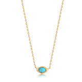 Ania Haie Gold Turquoise Wave Necklace N044-02G
