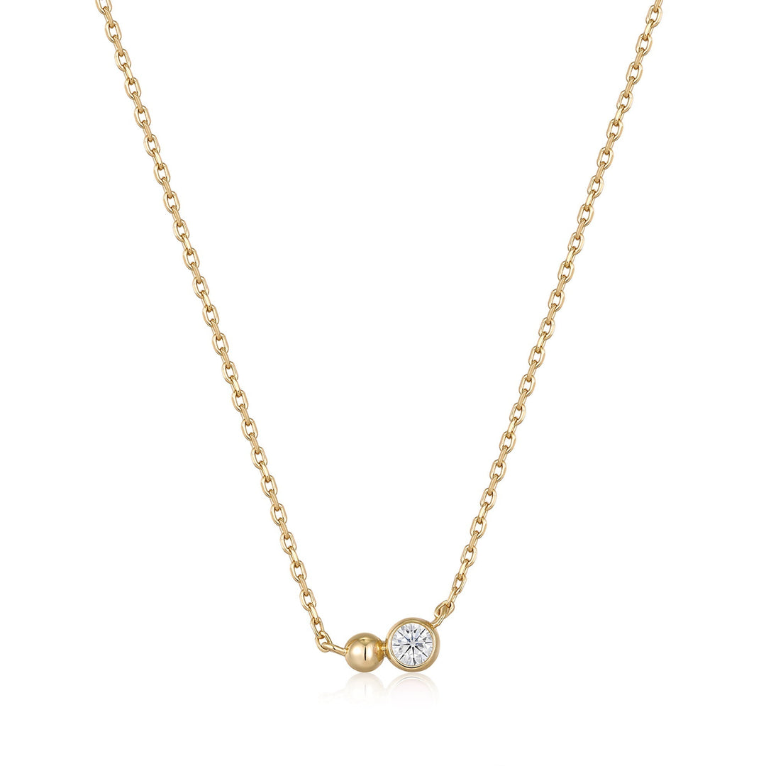 Ania Haie Gold Orb Sparkle Pendant Necklace N045-02G-CZ