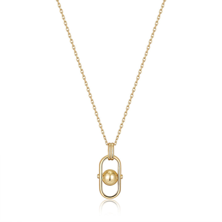 Ania Haie Gold Orb Link Drop Pendant Necklace N045-03G