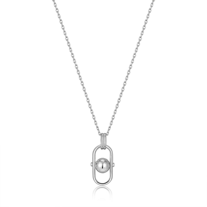 Ania Haie Silver Orb Link Drop Pendant Necklace N045-03H