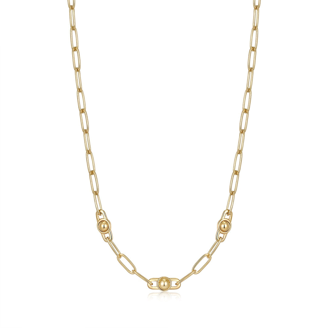 Ania Haie Gold Orb Link Chunky Chain Necklace N045-04G