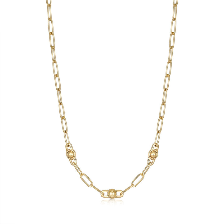 Ania Haie Gold Orb Link Chunky Chain Necklace N045-04G