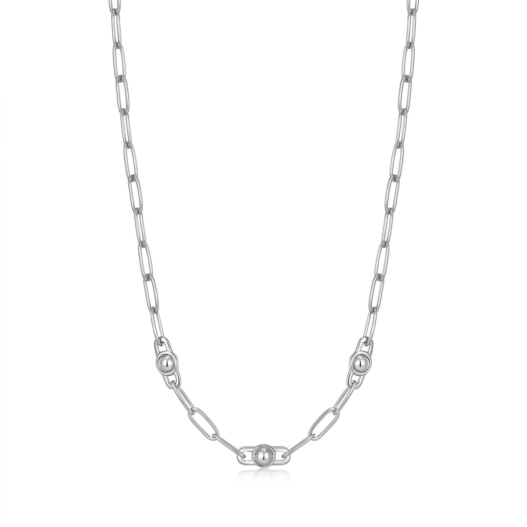 Ania Haie Silver Orb Link Chunky Chain Necklace N045-04H