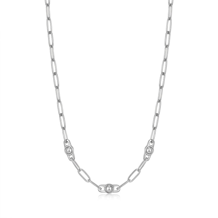 Ania Haie Silver Orb Link Chunky Chain Necklace N045-04H