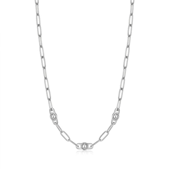 Ania Haie Silver Orb Link Chunky Chain Necklace N045-04H