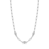 Ania Haie Silver Orb Link Chunky Chain Necklace N045-04H