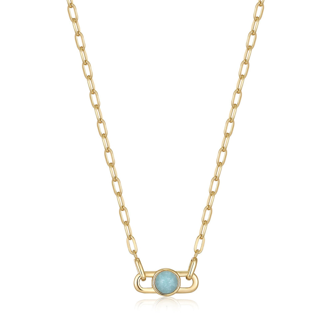 Ania Haie Gold Orb Amazonite Link Necklace N045-05G-AM