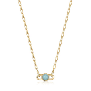 Ania Haie Gold Orb Amazonite Link Necklace N045-05G-AM