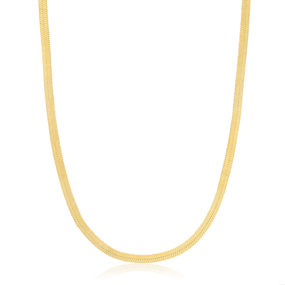 Ania Haie Gold Flat Snake Chain Necklace N046-01G