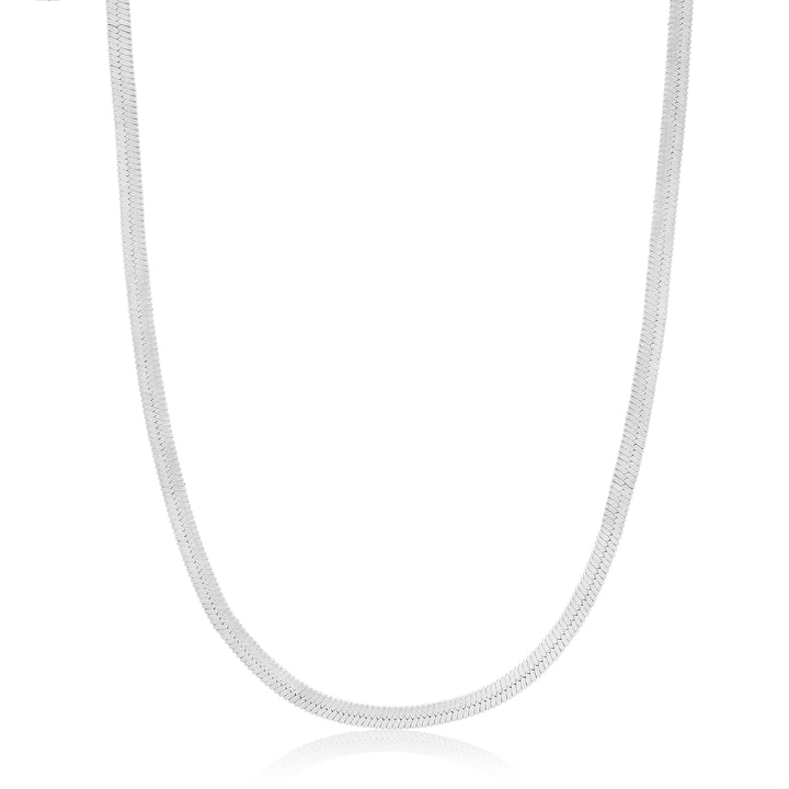 Ania Haie Silver Flat Snake Chain Necklace N046-01H