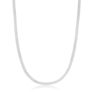 Ania Haie Silver Flat Snake Chain Necklace N046-01H