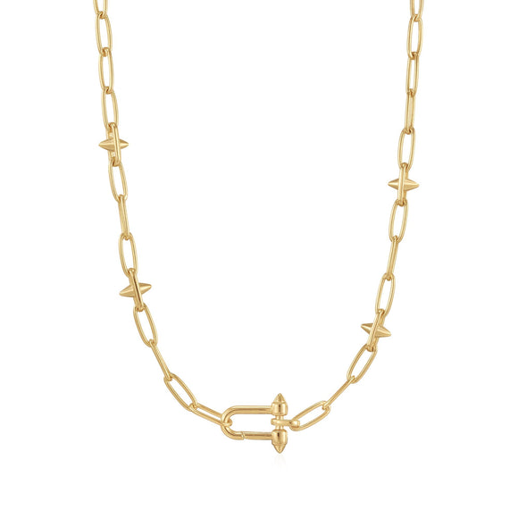 Ania Haie Gold Stud Link Charm Necklace N048-06G