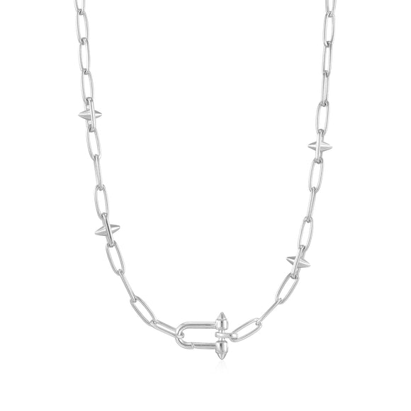 Ania Haie Silver Stud Link Charm Necklace N048-06H