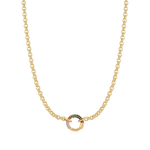 Ania Haie Gold Chain Rainbow Connector Necklace N048-07G